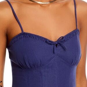 LoveShackFancy linen Spaghetti Strap Dress